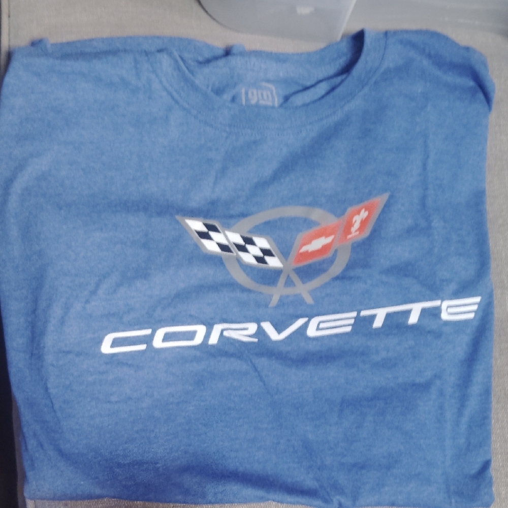 Corvette Mens Blue Short Sleeve Tee
